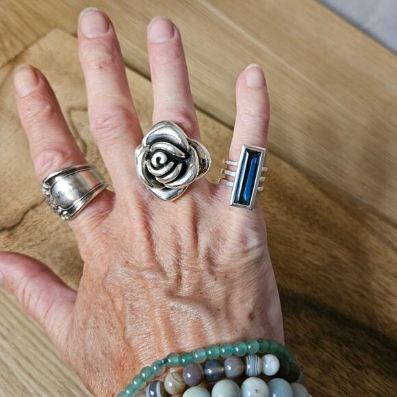 Made in India Sterling Silver Apatite Quartz Ring Size 5 NEW - Picture 8 of 9